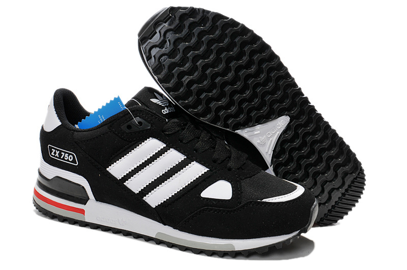 Men's/Women's Adidas Originals ZX 750 Shoes Core Black/Running White/Pink G64001