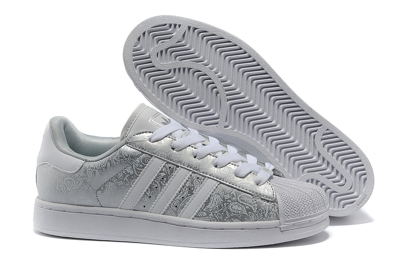 Men's/Women's Adidas Originals Superstar 2 "Phoenix Grain" Casual Shoes Metallic Silver/Grey-White G63094