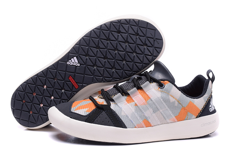 Women's Adidas Outdoor Climacool Boat Lace Shoes Grey/Orange