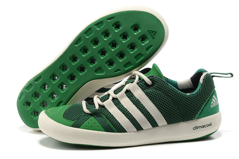Men's/Women's Outdoor Climacool Boat Lace Shoes Oil Green/White G60606